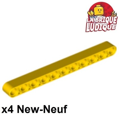 #ad LEGO Technic 4x BAR Beam Liftarm 1x11 Thick Yellow Yellow 32525 New $2.94