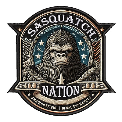 #ad Sasquatch Bigfoot Patch Iron on Applique Nature Outdoor Cryptid Badge Myth $3.99