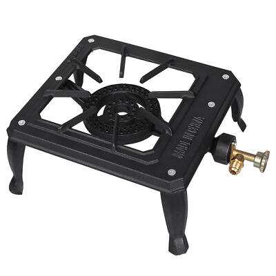 #ad Single Portable Burner Cast Iron Propane LPG Gas Stove Outdoor Camping Cooker $22.45