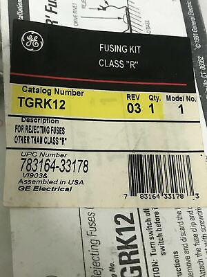 #ad GE TGRK12 Rev 03 Class R Fusing Kit For Rejecting Fuses $11.99