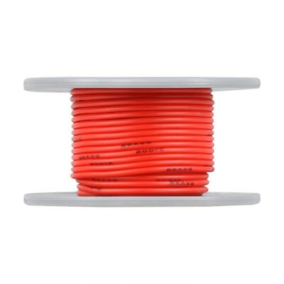 #ad 26 Gauge Silicone Wire Spool Red 50 feet Ultra Flexible High Temp 200 deg C 6... $18.97