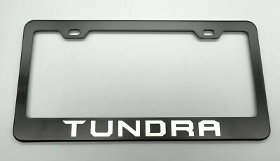 #ad Tundra Black License Plate Frame Stainless Steel with Laser Engraved fit toyota $11.95