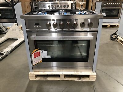 #ad 36 in. Gas Range 5 Burners Stainless Steel OPEN BOX COSMETIC IMPERFECTIONS $472.49
