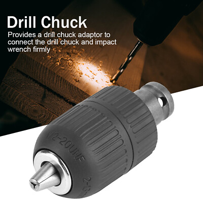 #ad 1 2quot; 20UNF Keyless Drill Chuck Adapter 2 13mm for Impact Wrench Conversion US $10.21