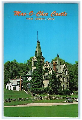 #ad c1960#x27;s Mac O Chee Castle West Liberty Ohio OH Cars Unposted Vintage Postcard $6.47