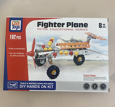 #ad Totally Cool Toys Educational Build Metal Toy DIY Hands on Kit *Fighter Plane 8 $12.00