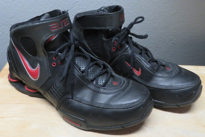 #ad 2006 NIKE Shox Elite Black Red Shoes Sneakers Hightop Mens Size 11.5 314184 061 $59.99