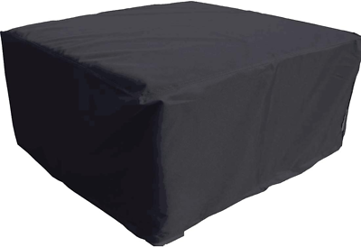 #ad 46X46X29In Patio Table Cover Square Black Waterproof Outdoor Dinner Protector Du $32.61