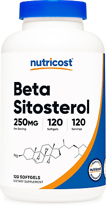 #ad Beta Sitosterol 120 Softgels 250Mg Non Gmo Gluten Free Supplement $22.64