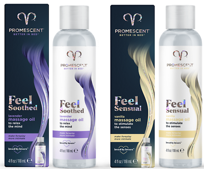 #ad Promescent Sensual Massage Oil For Couples Lavender Vanilla Essential Oils 4oz $17.49