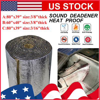 #ad 80quot;x39quot; Thermal Sound Deadener Car Heat Shield Insulation Noise Reduce Mat $26.99