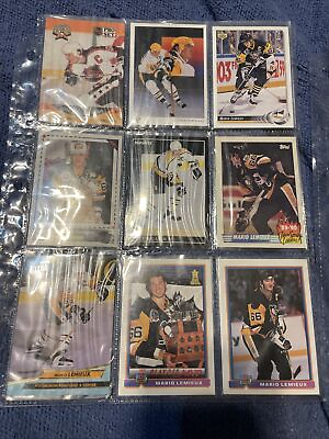 #ad Lot Of 36 Vintage Hockey Cards. Mario Lemieux Wayne Gretzky And Brett Hull $150.00