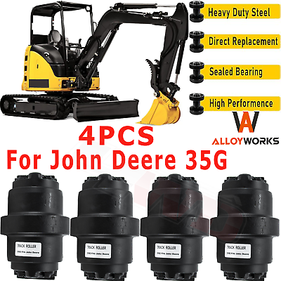 #ad 4PCS Bottom Track Roller For John Deere 35G Heavy Duty Excavator Undercarriage $499.00