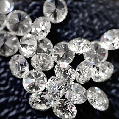 #ad Loose CVD Diamond Lot 2.40 MM Round D Color IF Clarity Certified $152.24