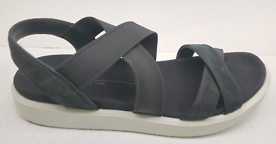 #ad ECCO Women#x27;s Flowt Black Leather Strappy Sandals Size 9 9.5 US EUC $28.99