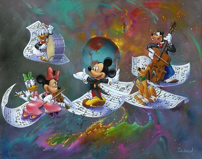 #ad A Universe of Music Jim Warren Limited Edition Giclée on Canvas Mickey $695.00