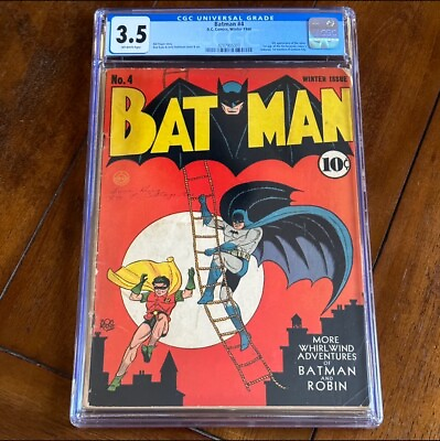 #ad Batman #4 1940 4th Joker 1st Gotham City CGC 3.5 $5500.00