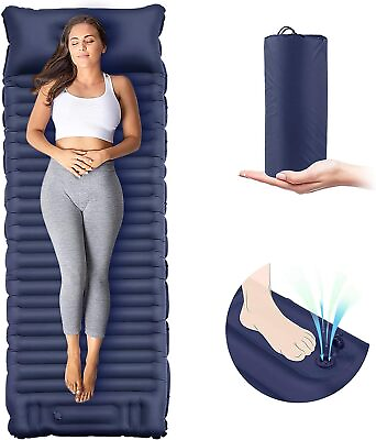 #ad Self Inflating Camping Sleeping Pad with Pillow Thick Inflatable Sleeping Pad... $52.58