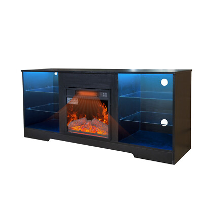 #ad Fireplace TV Stand w LED Light amp; Remote Control 18quot; Fireplace for TVs up to 65quot; $236.59