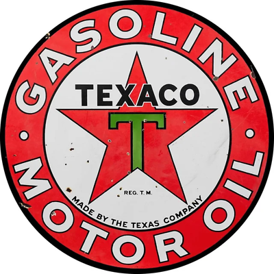 #ad Round Metal Gas Standard Sign Reproduction for Garage Gas Oil Station $14.55