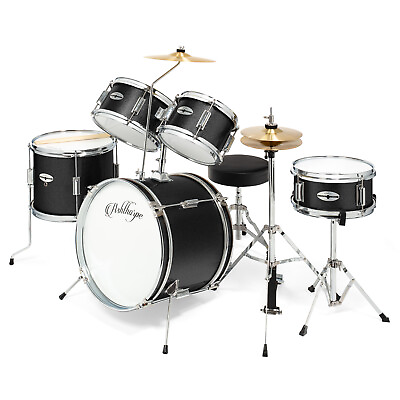 #ad 5 Piece Junior Drum Set with Brass Cymbals Starter Kit $199.99