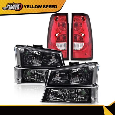 #ad Fit For 03 06 Chevy Silverado Avalanche 1500 3500 Bumper Headlight Tail Lights $109.63