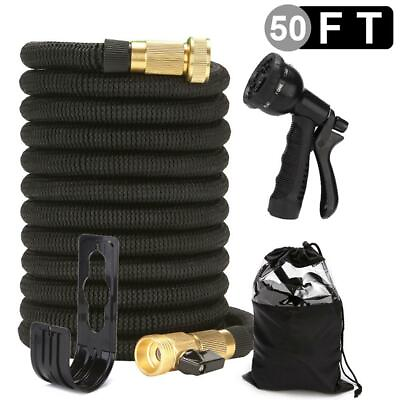 #ad 50 FOOT EXPANDABLE GARDEN HOSE UPGRADED LEAKPROOF LIGHTWEIGHT NO KINK WATER HOS $22.99