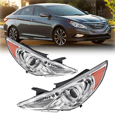 #ad Front Lamps Headlights Assembly For Hyundai Sonata 2011 2012 2013 2014 One Pair $108.95