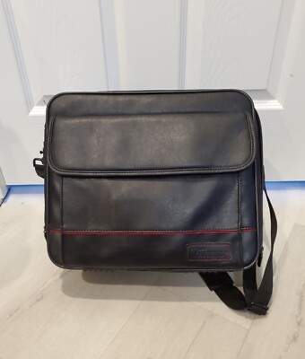 #ad Targus CUN1 Briefcase Laptop Bag Black Leather Clean lightly Used $19.99