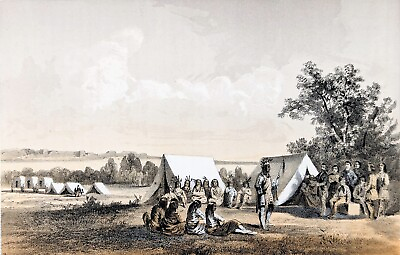 #ad 1855 North Dakota Blackfeet Indian Chief LITHOGRAPH ORIGINAL Isaac Stevens $49.00