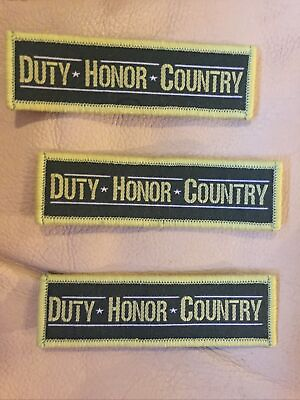 #ad 3 Pack Duty Honor Country Tactical Hook Loop Embroidered Morale Tag Patch GREEN $4.99