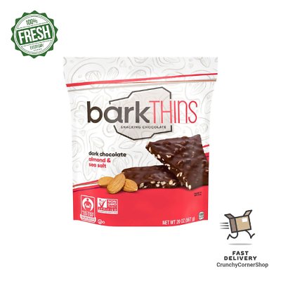 #ad barkThins Snacking Chocolate Dark Chocolate Almond With Sea Salt 20 Ounce $32.03