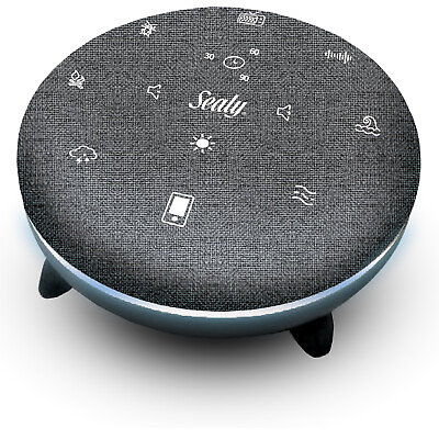 #ad Sealy Bluetooth Sleep Speaker with Adjustable Mood Lighting Gray Fabric $49.99