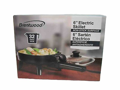 #ad Brentwood Black SK 45 6quot; Electric Skillet with Glass Lid $24.99