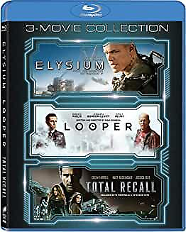 #ad New Triple Feature Pack: Elysium Looper amp; Total Recall Blu ray $15.50