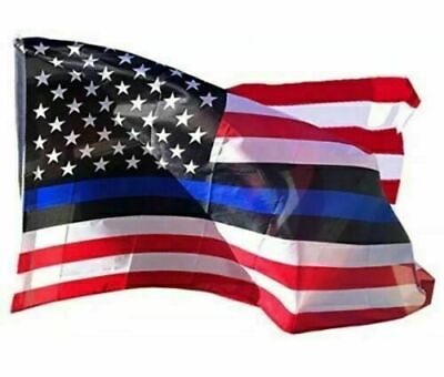 #ad USA SELLER Thin Blue Line American Flag Police Lives Matters LEO 3x5 3ft by 5ft $9.88