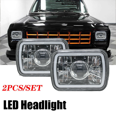 #ad Pair 5x7quot; 7x6quot; 7 quot; 300W LED Headlights DRL For Dodge D150 D250 D350 Ram 50 H4 $42.99