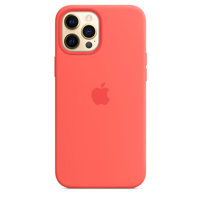 #ad Genuine Apple iPhone 12 Pro Max Silicone Case Pink Citrus $14.00