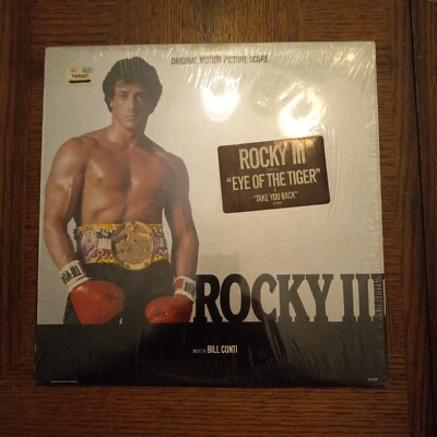 #ad Rocky 3 Soundtrack Bill Conti 1982 Liberty LO 51130 in Shrink w Hype VG $15.00