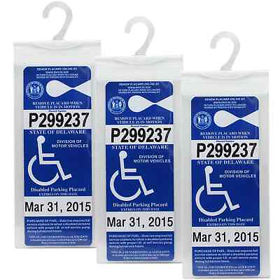 #ad #ad 3 x Handicap Placard Holder Disabled Parking Permit Protector Mirror Tag Sleeve $3.99