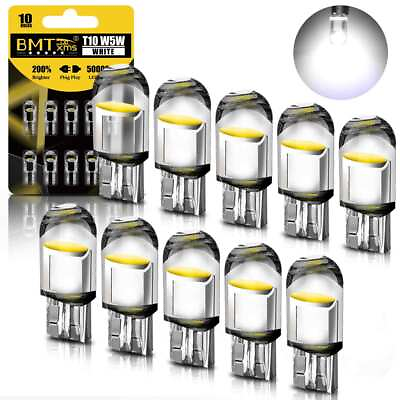 #ad 10pcs 6000k 168 COB T10 194 168 LED Bulbs For Under Mirror Puddle Lights for GMC $9.09