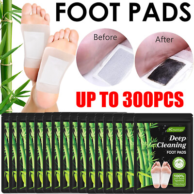 #ad 300PCS Detox Foot Patches Pads Body Toxins Feet Slimming Deep Cleansing Herbal $34.95