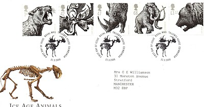#ad GB 2006 ICE AGE ANIMALS FIRST DAY COVER LOT 11895 GBP 2.40