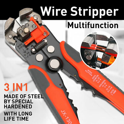 #ad 3 In 1 Self Adjusting Insulation Wire Stripper Cutter Crimper Electric Tool USA $13.99