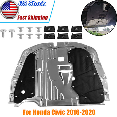 #ad 1 pc For Honda Civic 2016 2020 Engine Splash Guard Under Car Shield Cover Board $65.66