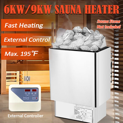 #ad 6 9KW Sauna Heater Stainless Steel Digital Control Maximum 460 cubic feet $399.98