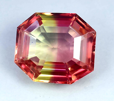 #ad 34.05 Ct Natural Pitambari Bi Color Sapphire Fancy Radiant Loose Gemstone AAA $188.22
