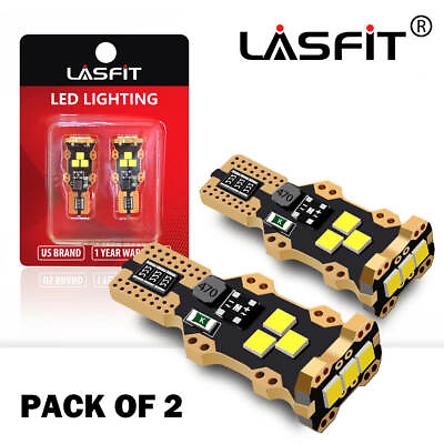 #ad Lasfit 6000K White LED Reverse Back Up Light Replace Halogen 912 921 T15 2x Bulb $14.99