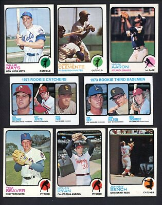 #ad 1973 TOPPS COMPLETE SET EX MT SCHMIDT CLEMENTE MAYS 479613 KYCARDS $1495.00