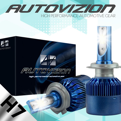 #ad 2 x H7 6000K CREE COB LED Headlight Hyper White High Beam Light Bulbs Power Lamp $19.39